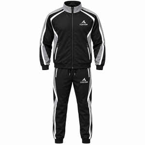 Conjunto Deportivo de 2 Piezas para Hombre, Chaqueta con Cierre y Bloques de Color, Pantalones Transpirables, Ropa Deportiva - Product Image 1