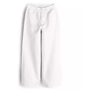 Jean large blanc taille haute pour femme, coupe décontractée, pantalon en denim droit, vente en gros personnalisée, pantalon de mode - Product Image 5