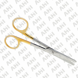 กรรไกรแพทย์สแตนเลสคุณภาพสูง AHI แบบตรง ปลายทู่ สำหรับผ่าตัดและชำแหละเนื้อเยื่อ - Product Image 2
