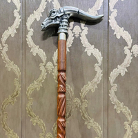 Bastón de Madera de Diseño con Cabeza de Dragón de Latón para el Día de San Valentín y Graduaciones