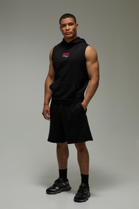 Haut à capuche sans manches pour homme OEM, 100 % polyester, imprimé, style décontracté, débardeur à capuche, vêtements personnalisés par sublimation - Product Image 5