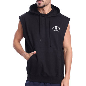 OEM Custom Logo <b>Plain</b> All Size Alliable Sleeveless <b>Plain</b> <b>Hoodie</b> Cotton Material Lightweight Sleeveless <b>Plain</b> <b>Hoodie</b> - Product Image 1