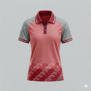 Women's Polo Shirt Blue Green Copper <b>Tree</b> Print 100% Polyester Short Sleeve Breathable Casual Knitted Sublimation Transfer Print - Product Image 6