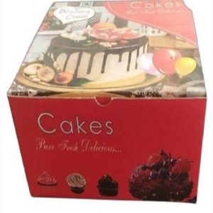 Caja de pastel de papel de grado alimenticio de alta calidad de lujo personalizada con capacidad de 500 Gm caja de pastel reciclable ecológica - Product Image 1