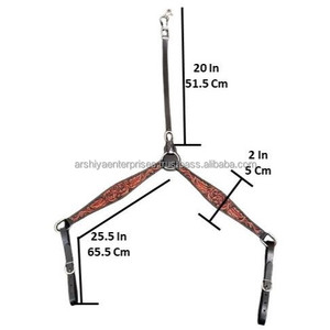 Collier western en cuir de vachette taillé à la main, rouge, floral, sculpté à la main, pour rodéo, ranch, trail et baril - Product Image 5