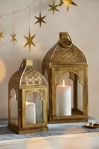 White Heart Lantern Decorative Candle Holder Romantic <b>Table</b> Accent Wedding Centerpiece Cozy Illumination - Product Image 5