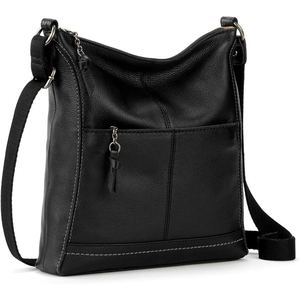 Women Genuine Leather Crossbody Bag Soft Cowhide Shoulder <b>Purse</b> Saddle Handbag for Travel Daily Use - Product Image 1