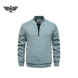 Chaqueta Vaquera Casual de Invierno para Hombre, Color Personalizado, Cuello Alto, Logotipo Frontal con Lona Texturizada, Ligera, Tinte Liso - Product Image 2