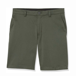 Shorts Bermuda Homme Vert Olive Uni de Haute Qualité, Décontractés, à Boutons, Taille Mi-Haute, en Tissu Tissé Écologique - Product Image 1