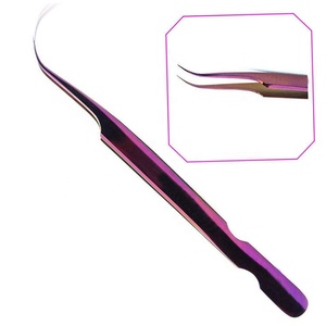 Pince à épiler de précision en acier inoxydable RABIA MIRAAL INDUSTRIES, 10 mm, pointe lisse, revêtement noir, outil de maquillage professionnel - Product Image 3