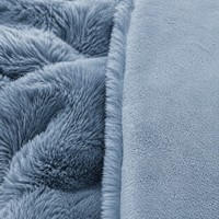 Plaid chauffant 50x60 pouces en fausse fourrure de lapin, flanelle double couche, surdimensionné, lavable, certifié CE, vente en gros usine