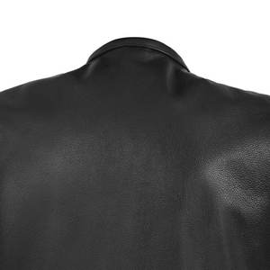 Premium Men's Genuine Leather Motorcycle <b>Biker</b> Vest Custom Black Riding <b>Waistcoat</b> OEM ODM Wholesale Manufacturer Pakistan - Product Image 3