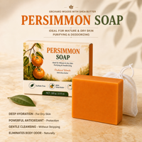 Savon en barre en gros au kaki, parfum boisé et agrumes, sans sulfate, au beurre de karité et solution de nonénal, éclaircissant pour le corps sec