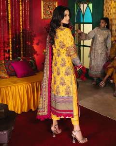 <b>Yellow</b> Salwar Kameez for Eid Wedding Beach Occasions-Most Beautiful <b>Women's</b> Wear Viscose Material Moisture Wicking Quick - Product Image 6