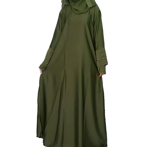 Abaya décontractée OEM la plus vendue pour femmes – Confortable, légère, respirante, à manches longues, séchage rapide, couleur unie, personnalisable, traditionnelle musulmane - Product Image 1