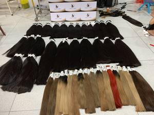 Cutícula alineada personalizada de alta calidad, cabello humano virgen crudo, cabello rubio negro Natural de color a granel, paquete de rizos dobles - Product Image 6