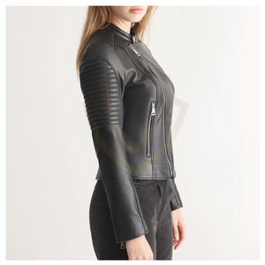 Chaqueta de Cuero para Mujer Hecha en Pakistán con Materiales de Alta Calidad, Ropa de Exterior para Mujer - Product Image 6