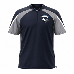 เสื้อโค้ชแบบสั่งทำพิเศษ คอวี ซิปหน้า 1/4  ผ้าโพลีเอสเตอร์เนื้อนุ่ม ระบายอากาศ ป้องกันรังสียูวี เหมาะสำหรับกีฬาฤดูร้อน 7on7 - Product Image 5