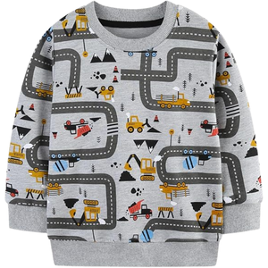 Sudadera de Algodón con Cuello Redondo y Manga Larga para Niño, Corte Regular, Transpirable, Informal, con Estampado de Dibujos Animados, Color Personalizado - Product Image 3