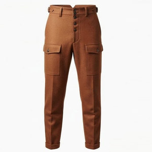 Pantalon de combat allemand détaillé, style historique, avec panneaux structurés, construction confortable - Product Image 1
