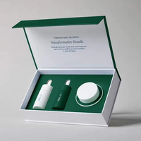 Boîte d'emballage cadeau de luxe sur mesure pour parfum, sérum de soin de la peau, crème pour le visage, poudre libre, matériaux recyclés, structure rigide