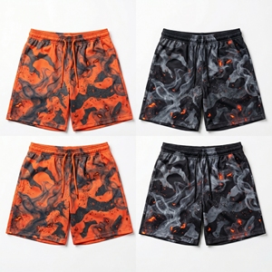 Shorts de sport personnalisés en maille graphique avec motif en cristal de quartz glacé pour hommes, shorts d'entraînement de basketball par sublimation - Product Image 6