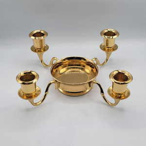 Heavy Duty Cast Metal Bowl Candle Holder • S-Curve 4-Cup Luxury Table <b>Runner</b> - Product Image 1