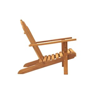 Chaise Adirondack en teck massif traditionnelle, chaise de jardin d'extérieur en bois massif, chaise de salle à manger imperméable pour balcon et terrasse - Product Image 3