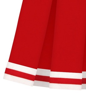 Ensemble d'uniformes de cheerleading rouges avec bordure blanche pour enfants - Product Image 6