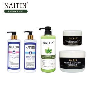 Série de soins capillaires NAITIN, shampoing et revitalisant en mousse pour le cuir chevelier et les cheveux, traitement avec des ingrédients à base de plantes pour un soin nourrissant en profondeur - Product Image 1