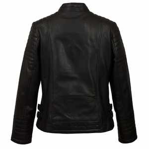 Chaqueta de Cuero de Oveja de Estilo Moderno para Hombre y Mujer, Chaqueta de Motero Holgada y Resistente al Viento - Product Image 3