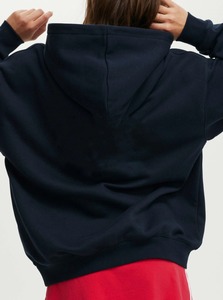 Sudadera con Capucha Transpirable con Logotipo Bordado Personalizado, Hombros Caídos, Sudadera de Alta Calidad de Poliéster/Algodón, Ropa Urbana, Talla Grande para Mujer - Product Image 2