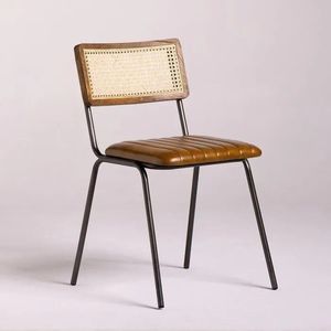 Chaise de salle à manger moderne rembourrée avec structure en métal, chaise de luxe pour restaurant, café et bar - Product Image 3