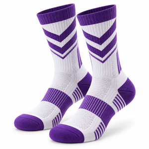Chaussettes de sport unisexes en coton de qualité supérieure avec compression et maintien de la cheville, personnalisables avec logo pour hommes - Product Image 4