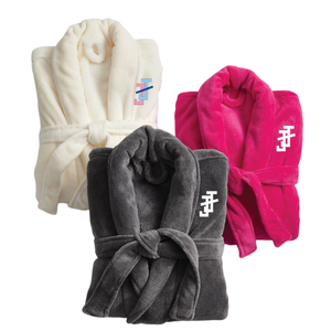 Peignoir en microfleece doux et confortable, léger, à manches longues, pour la détente à la maison, vêtement de mode - Product Image 4