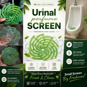 Urinal Perfume Screen Green Spiral <b>Plastic</b> Anti Odor Deodorizer Eco Friendly Long Lasting For Toilet - Product Image 1