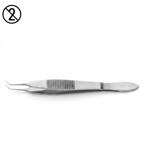 Pinzas de Sujeción McPherson Anguladas de Mango Largo, Instrumento Quirúrgico Oftálmico de Acero Inoxidable, Herramienta para Cirugía Ocular - Product Image 2