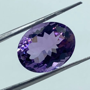 Pierre précieuse améthyste violette de qualité supérieure, forme ovale, 9,78 carats, 12,70x16 mm, pour la fabrication de bijoux - Product Image 1