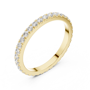 Anillo de Diamantes de Lujo con Engaste Completo, Plata de Ley 925, Anillo de Boda con Micro Pavé, Corte Redondo, Anillo Apilable de Circonita Cúbica para Mujer - Product Image 2