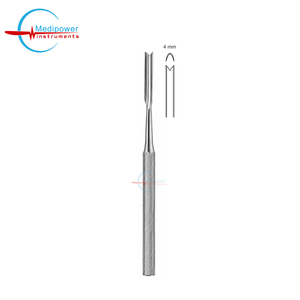 Medipower - Gubias para Hueso Ballenger de Calidad Premium, Punta de 4mm y 6mm de Ancho, Forma de V, Cincel de Acero Inoxidable, Instrumentos Quirúrgicos ORL - Product Image 4