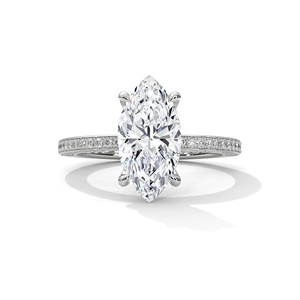 เครื่องประดับสุดคลาสสิกสำหรับผู้หญิงจาก RAAMAA ทองคำขาว 10k 14k ประดับเพชรทรงมาร์คีส์ที่เพาะเลี้ยงในห้องปฏิบัติการ เหมาะสำหรับเป็นของขวัญในงานแต่งงาน - Product Image 1
