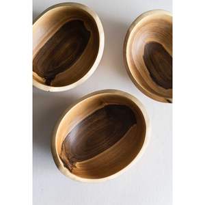 Bol de service en bois de luxe artisanal - Product Image 1