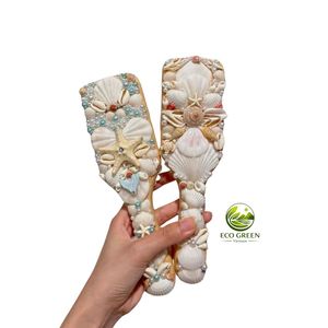 หวีเปลือกหอยทำมือสุดฮิต เครื่องประดับผมเปลือกหอยธรรมชาติระดับพรีเมียม ของตกแต่งงานแต่งงานสไตล์ชายทะเล - Product Image 2
