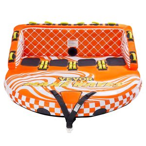 <b>Inflatable</b> 1-4 Riders Towable Tube 680lbs Water Sport Towable for Boat Pull Durable Towables Tubes for Boating - Product Image 1