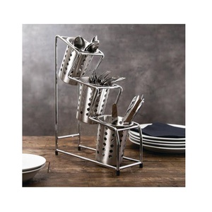 Stainless Steel With multiple two or three compartment spoon holder made of metal stainless steel - Product Image 4
