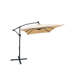 Rettangolo 2x3M Patio esterno ombrello solare LED illuminata parasole 6 costole impermeabile a manovella per giardino ponte cortile - Product Image 4