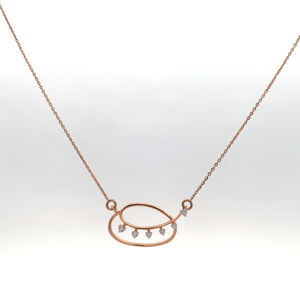 Collar con Colgante de Diamante Real en Oro Rosa de 18K - Collar con Diamante Natural Certificado por IGI para Mujer - Product Image 4