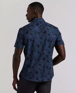 Camicia da uomo a maniche corte con stampa floreale Slim Fit | Perry Ellis - Product Image 4