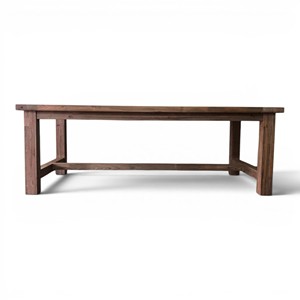 Recycled Teak <b>Wood</b> Rectangular Outdoor <b>Dining</b> <b>Table</b> <b>Rustic</b> Farmhouse Garden Patio <b>Dining</b> Furniture Handmade Natural Wooden <b>Table</b> - Product Image 4
