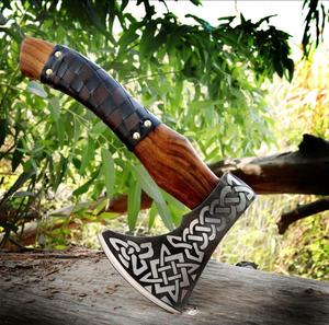STEEL CRAFT INTERNATIONAL Hand-Forged ALLOY Steel HATCHET Hammer <b>Axe</b> 26" <b>Wood</b> Handle DIY Grade ODM 1 Year - Product Image 3